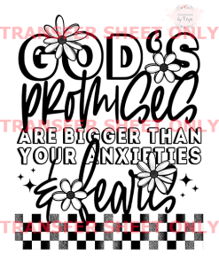 God Promises (IRON ON TRANSFER SHEET ONLY)