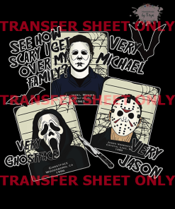 See How Scary I Get Over My Family (IRON ON TRANSFER SHEET ONLY)